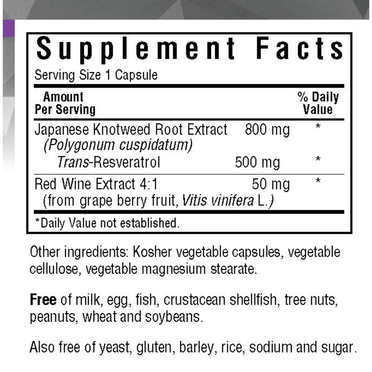 Bluebonnet Beautiful Ally Resveratrol - 500 mg - Vegetable Capsules - Haz Tu Pedido