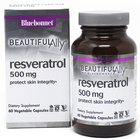 Bluebonnet Beautiful Ally Resveratrol - 500 mg - Vegetable Capsules - Haz Tu Pedido