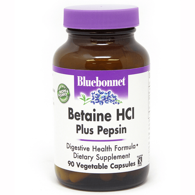 Bluebonnet Betaine HCI Plus Pepsin - Vegetable Capsules - Haz Tu Pedido