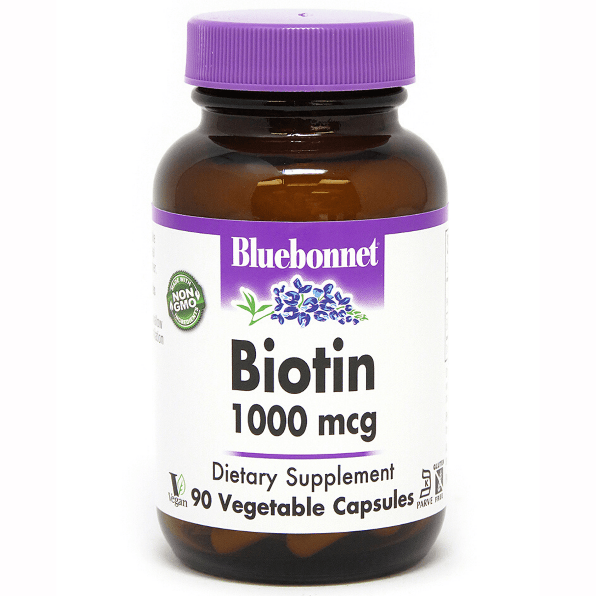Bluebonnet Biotin - 1000 mcg - 90 Cápsulas De Origen Vegetal - Haz Tu Pedido