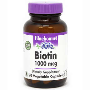 Bluebonnet Biotin - 1000 mcg - 90 Cápsulas De Origen Vegetal - Haz Tu Pedido