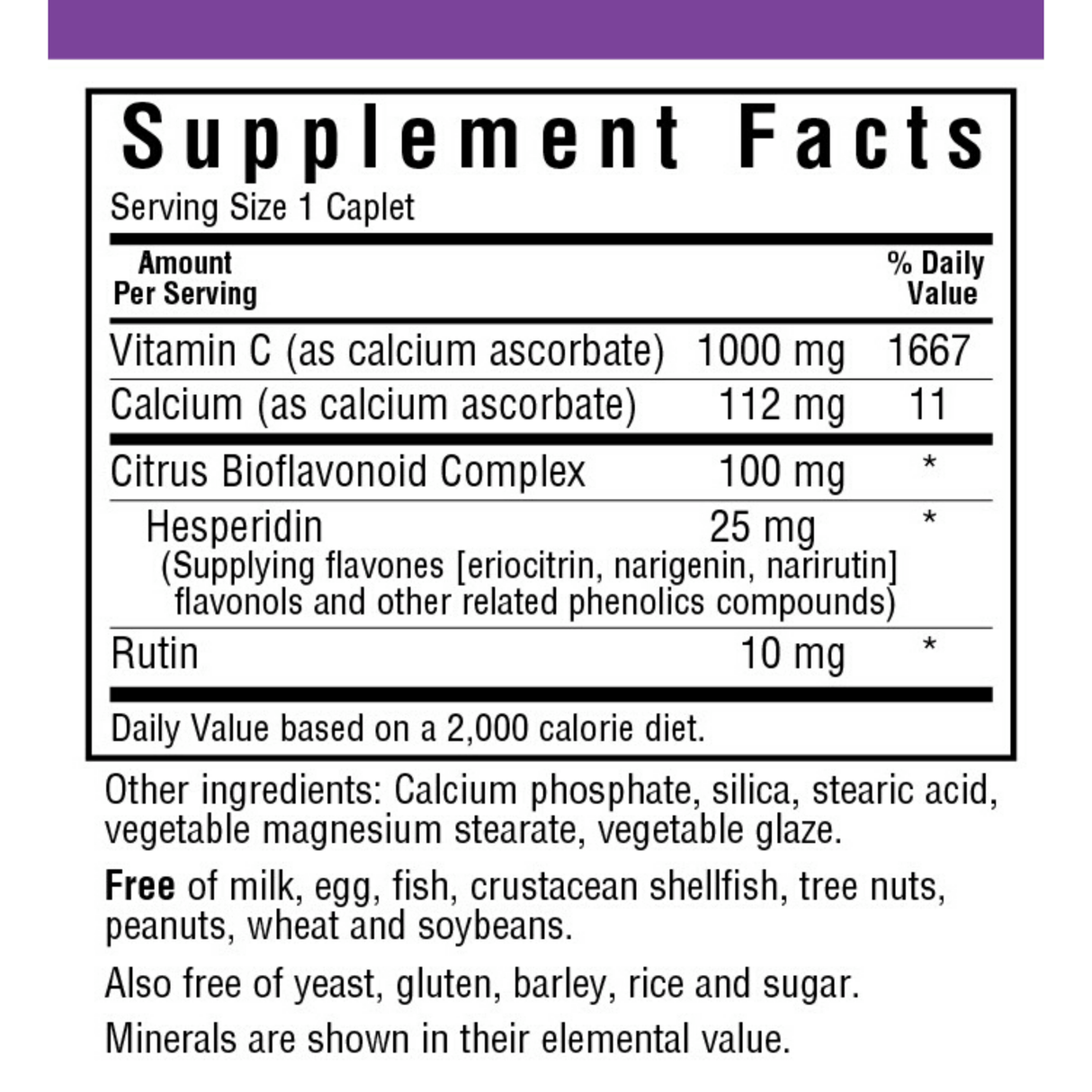 Bluebonnet Buffered Vitamin C-1000 mg - Caplets - Haz Tu Pedido