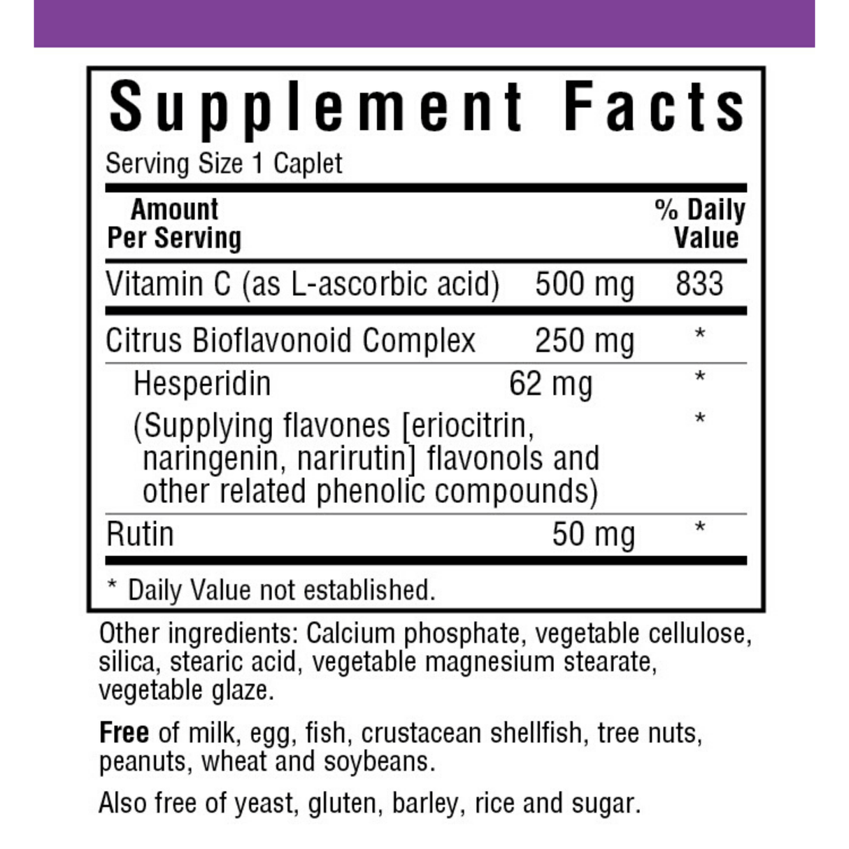Bluebonnet C-500 mg Plus Bioflavonoids - 90 Comprimidos - Haz Tu Pedido