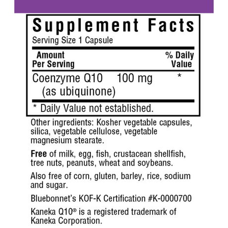 Bluebonnet CoQ10 - 100 mg - Vegetable Capsules - Haz Tu Pedido