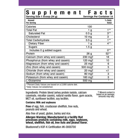 Bluebonnet Dual-Action Protein - Haz Tu Pedido