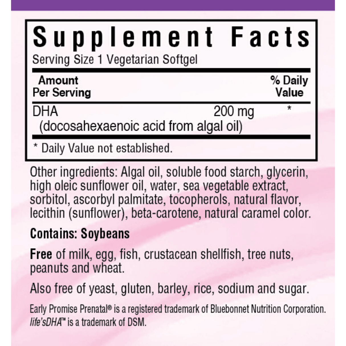 Bluebonnet Early Promise Prenatal Gentle DHA 200 mg - Haz Tu Pedido