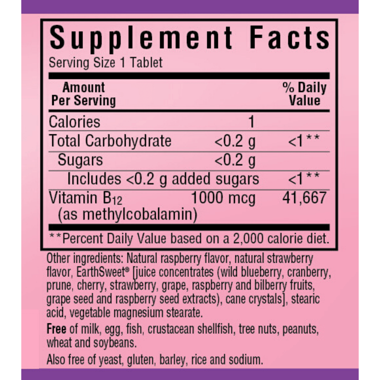 Bluebonnet EarthSweet Chewables Methylcobalamin - Vitamina B12 - 1000 mcg - Haz Tu Pedido