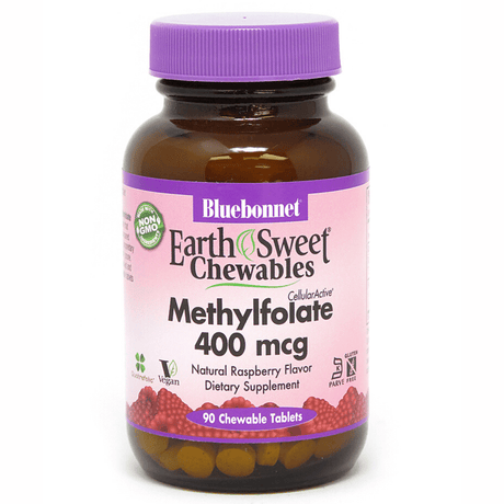 Bluebonnet EarthSweet Chewables CellularActive Methylfolate - 90 Tabletas Masticable - Haz Tu Pedido