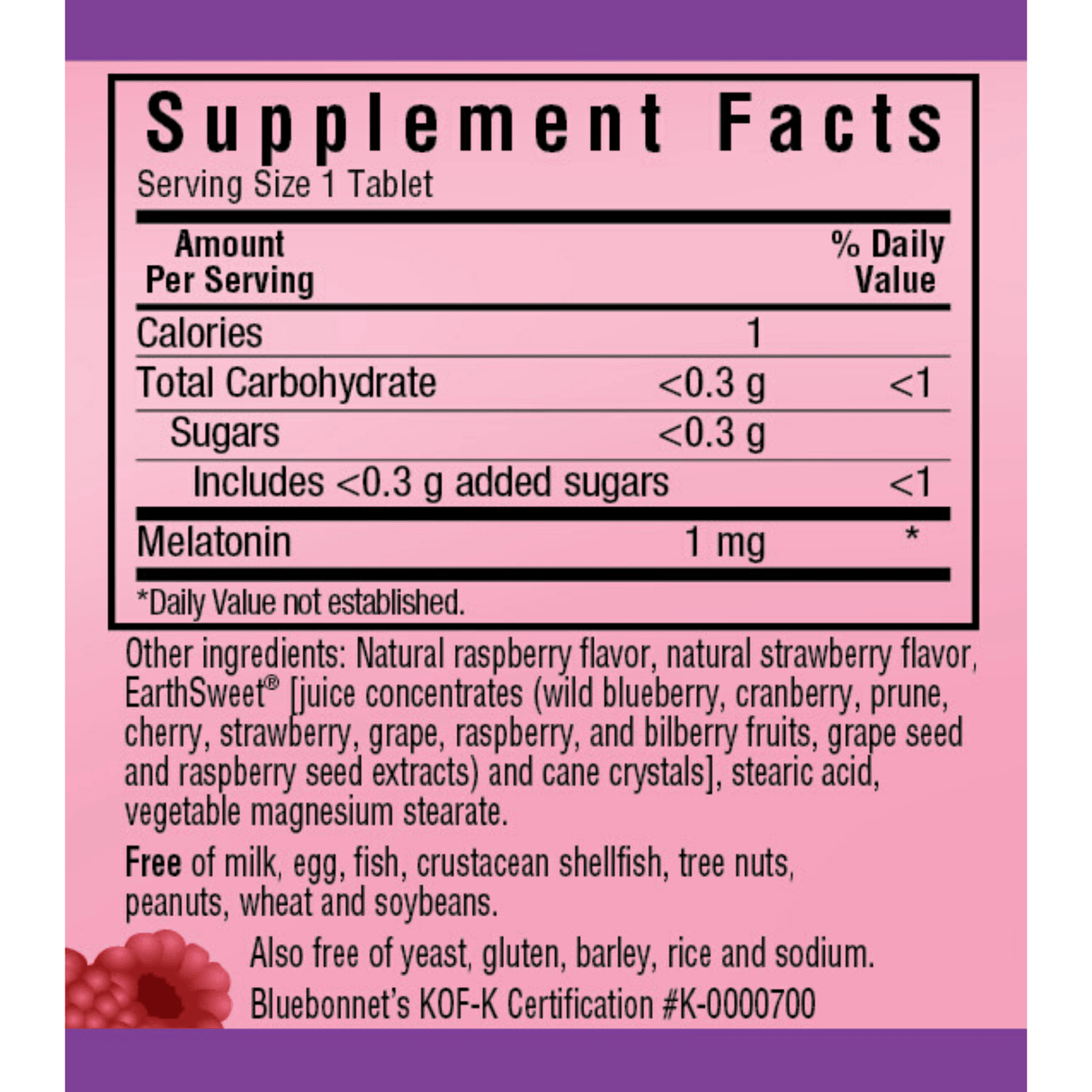 Bluebonnet EarthSweet Chewables Melatonin 1 mg - Haz Tu Pedido