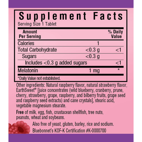 Bluebonnet EarthSweet Chewables Melatonin 1 mg - Haz Tu Pedido