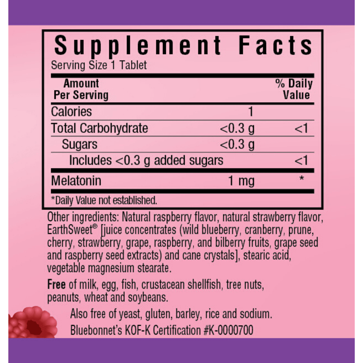 Bluebonnet EarthSweet Chewables Melatonin 1 mg - Haz Tu Pedido