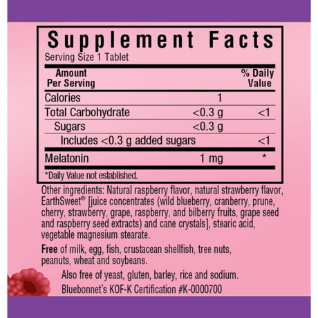 Bluebonnet EarthSweet Chewables Melatonin 1 mg - Haz Tu Pedido