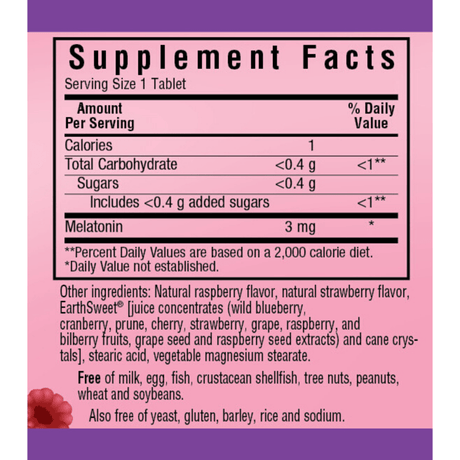 Bluebonnet EarthSweet Chewables Melatonin 3 mg - Chewable Tablets - Haz Tu Pedido