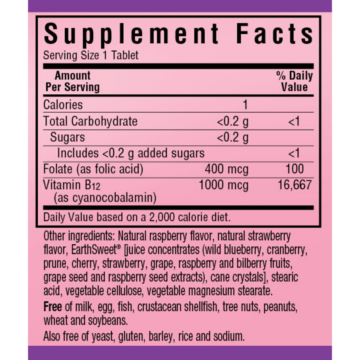 Bluebonnet EarthSweet Chewables Vitamin B12 & Folic Acid - Haz Tu Pedido