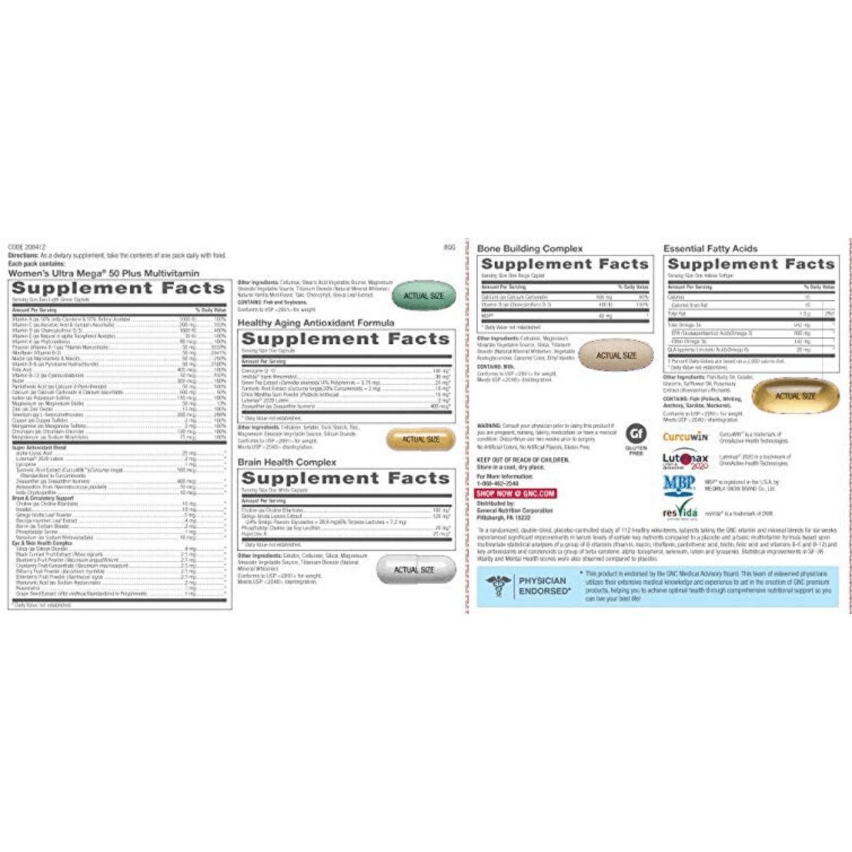 GNC Womens Ultra Mega 50 Plus Vitapak Program - 30 Paquetes - Haz Tu Pedido