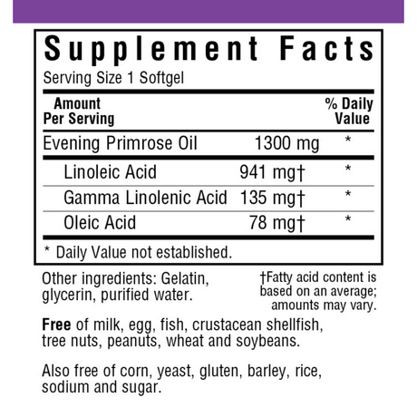 Bluebonnet Evening Primrose Oil - 1300 mg - Haz Tu Pedido