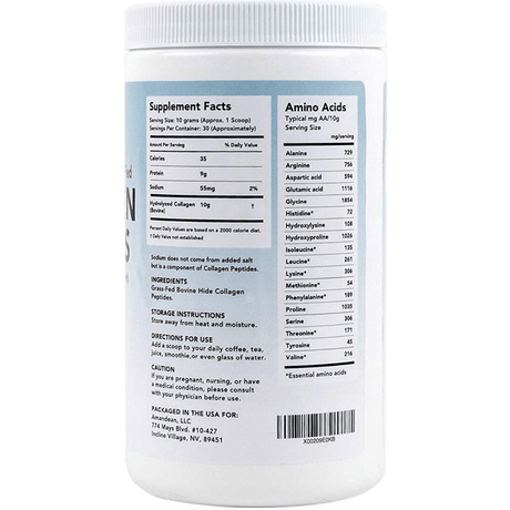 Amandean Collagen Peptides - Sin Sabor - Polvo - Haz Tu Pedido