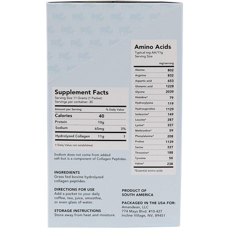 Amandean Collagen Peptides - Sin Sabor - Polvo - Haz Tu Pedido