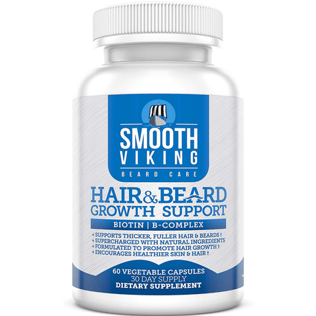 Smooth Viking Vitaminas Para La Barba - 60 Cápsulas De Origen Vegetales - Haz Tu Pedido