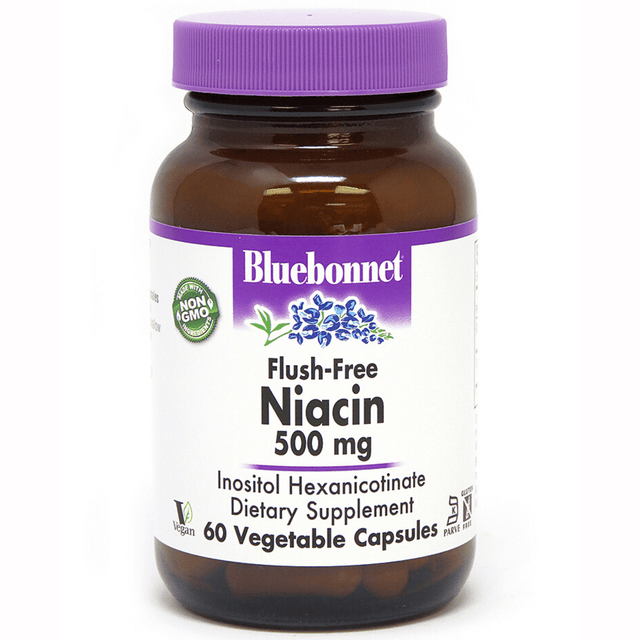Bluebonnet Flush-Free Niacin - 500 mg - Vegetable Capsules - Haz Tu Pedido