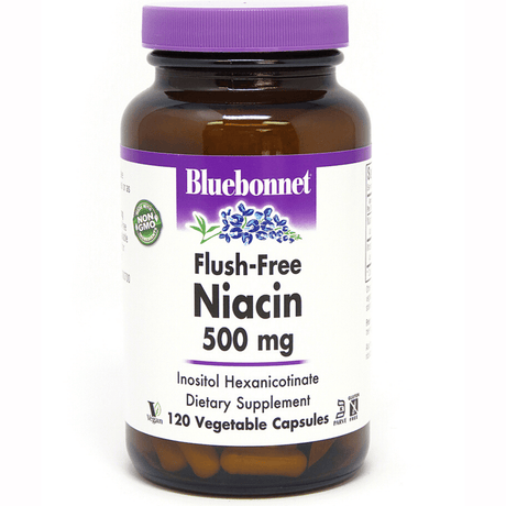 Bluebonnet Flush-Free Niacin - 500 mg - Vegetable Capsules - Haz Tu Pedido