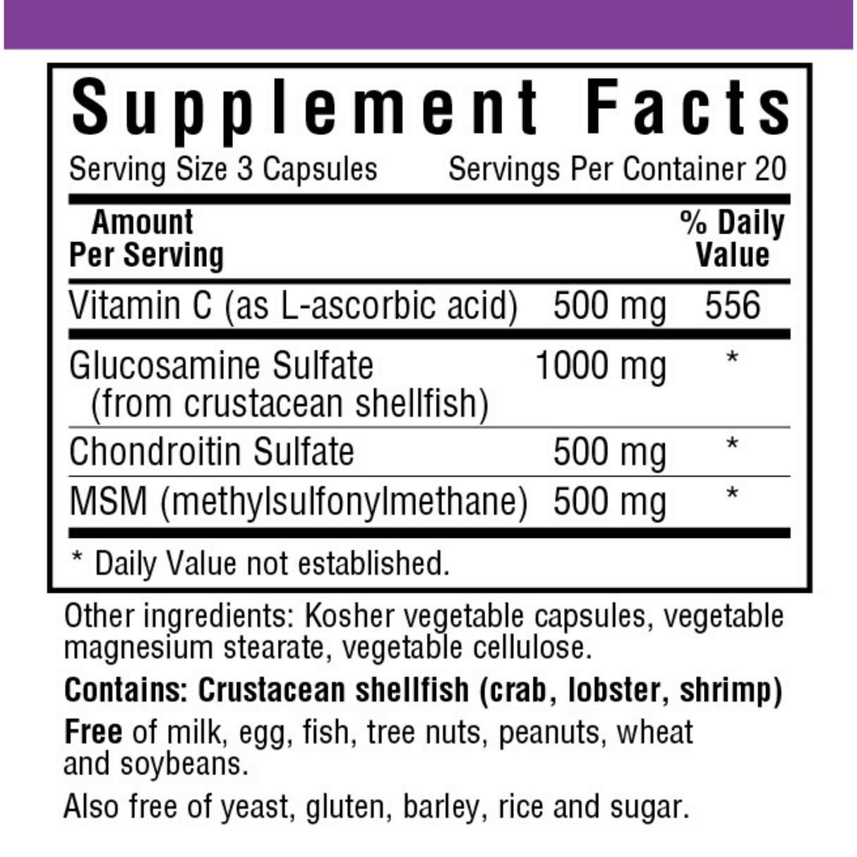 Glucosamina con Condroitina y MSM - Haz Tu Pedido
