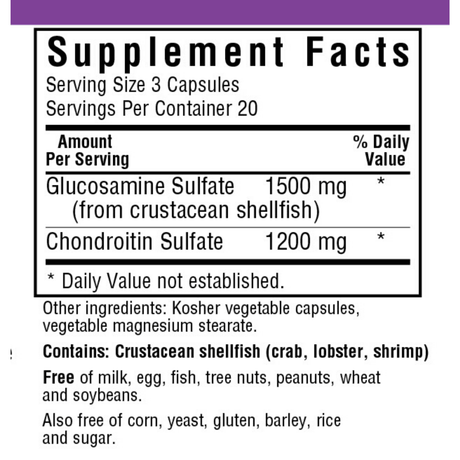 Bluebonnet Glucosamine Chondroitin - Vegetable Capsules - Haz Tu Pedido