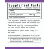 Bluebonnet L-Arginine - 1000 mg - 90 Comprimidos - Haz Tu Pedido