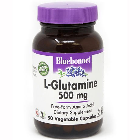 Bluebonnet L-Glutamine - 500 mg - Vegetable Capsules - Haz Tu Pedido