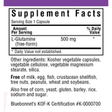 Bluebonnet L-Glutamine - 500 mg - Vegetable Capsules - Haz Tu Pedido