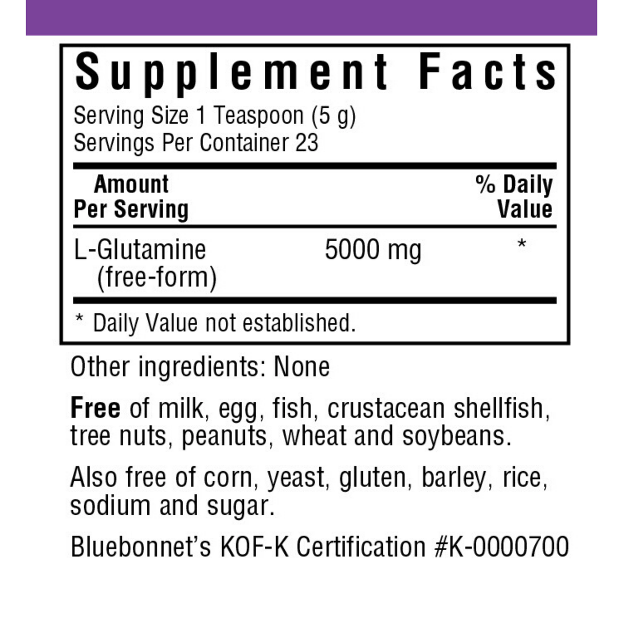 Bluebonnet L-Glutamine Powder - Haz Tu Pedido
