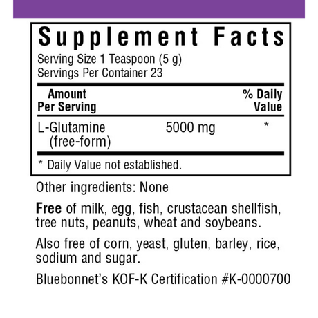Bluebonnet L-Glutamine Powder - Haz Tu Pedido