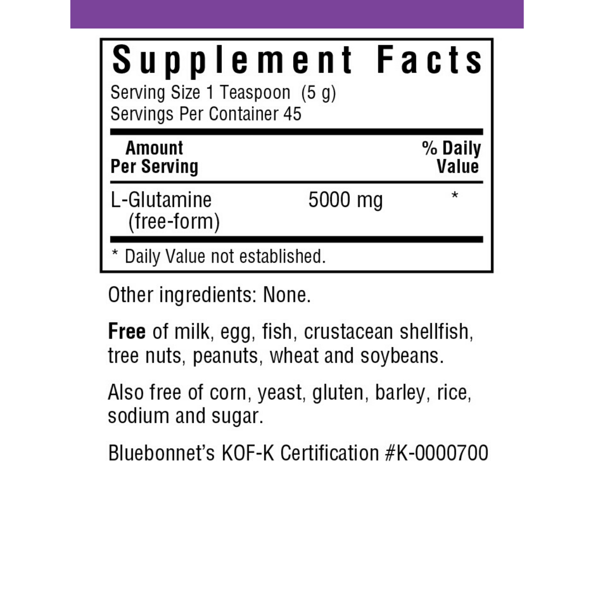 Bluebonnet L-Glutamine Powder - Haz Tu Pedido