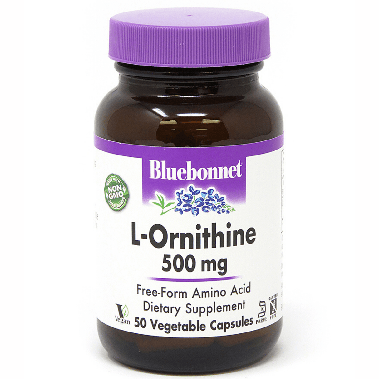 Bluebonnet L-Ornithine - 500 mg - Vegetable Capsules - Haz Tu Pedido