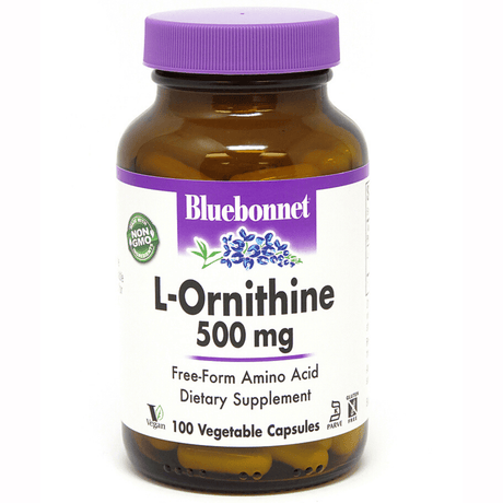 Bluebonnet L-Ornithine - 500 mg - Vegetable Capsules - Haz Tu Pedido
