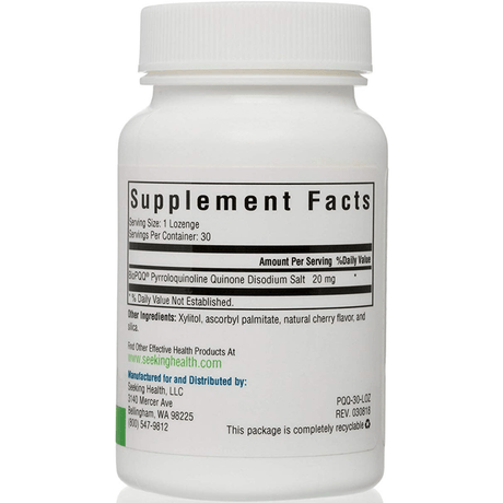 Seeking Health PQQ Lozenge - 30 Pastilla Masticables - Haz Tu Pedido
