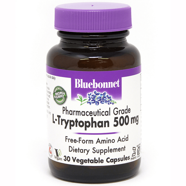 Bluebonnet L-Tryptophan - 500 mg - Vegetable Capsules - Haz Tu Pedido