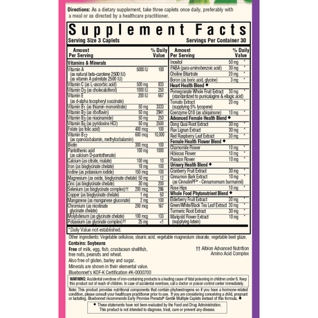 Bluebonnet Ladie's Choice Whole Food Based Multiple Ladies 18-49 - 90 Comprimidos - Haz Tu Pedido