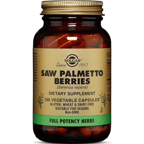 Solgar Saw Palmetto Berries - 100 Cápsulas De Origen Vegetal - Haz Tu Pedido