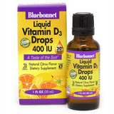 Bluebonnet Liquid Vitamin D3 Drops - 400 IU - Cítricos - 30 ml - Haz Tu Pedido