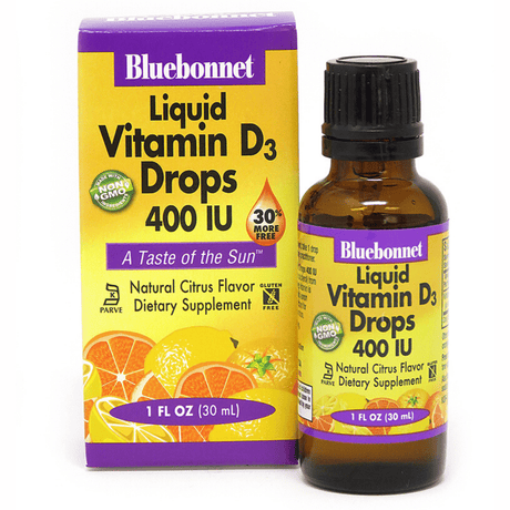 Bluebonnet Liquid Vitamin D3 Drops - 400 IU - Cítricos - 30 ml - Haz Tu Pedido