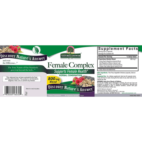Natures Answer Female Complex - 90 Cápsulas Vegetarianas - Haz Tu Pedido