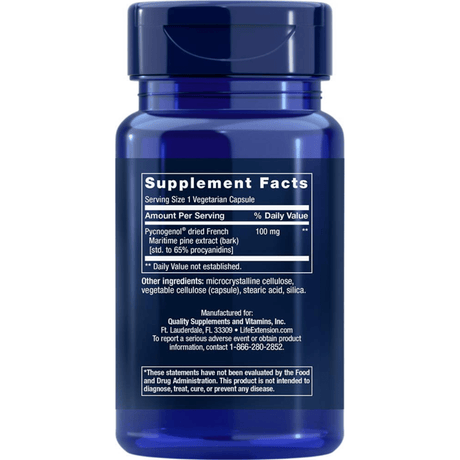 Life Extension Pycnogenol 100 mg - 60 Cápsulas Vegetarianas - Haz Tu Pedido