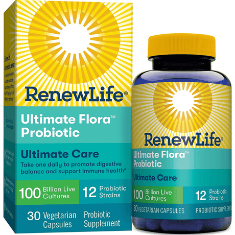 Renew Life Ultimate Flora Probiotic 100 Billion- 30 Cápsulas Vegetarianas - Haz Tu Pedido