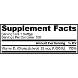 Jarrow Formulas Vitamin D3 1000 IU - Cápsulas Blandas - Haz Tu Pedido