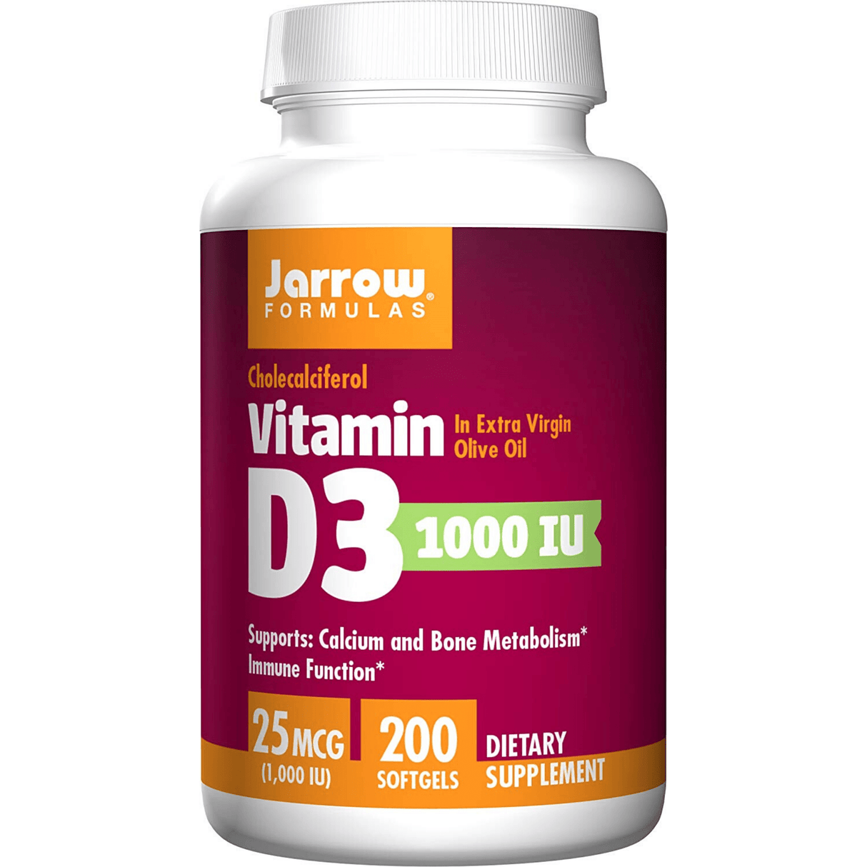 Jarrow Formulas Vitamin D3 1000 IU - Cápsulas Blandas - Haz Tu Pedido
