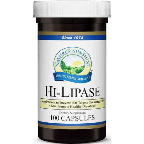 Nature's Sunshine Hi Lipase - 100 Cápsulas - Haz Tu Pedido