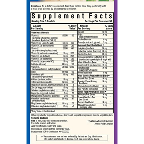 Bluebonnet Men's Choice Whole Food Based Multiple Men 18-49 - 90 Comprimidos - Haz Tu Pedido