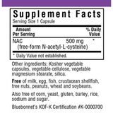 Bluebonnet NAC 500 mg - Vegetable Capsules - Haz Tu Pedido