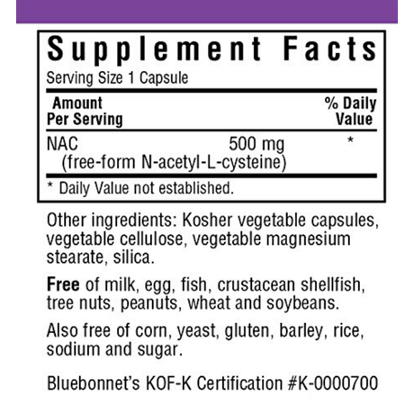 Bluebonnet NAC 500 mg - Haz Tu Pedido